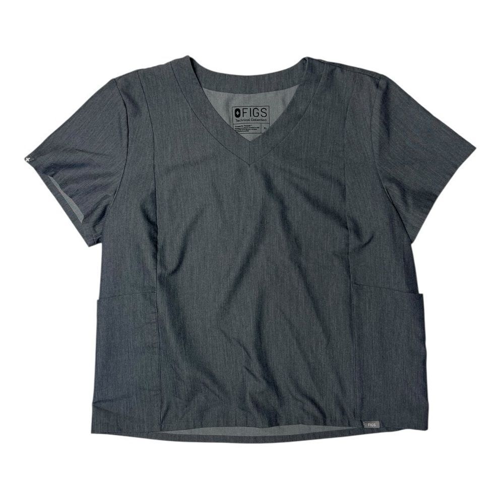 Figs Katsina Women's Scrub Top Gray Size XL Extra Large